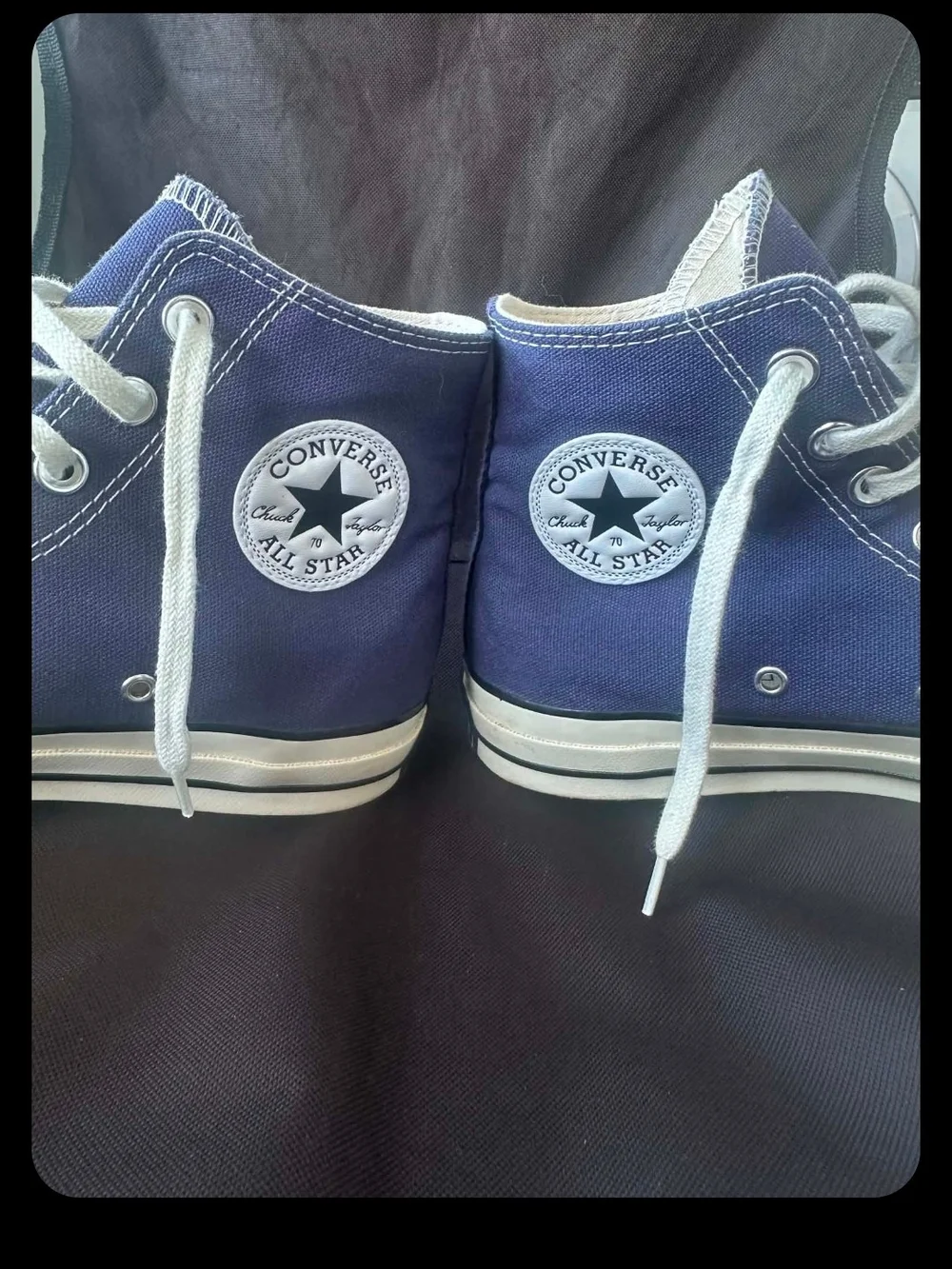 Converse Navy and White High-Top Sneakers